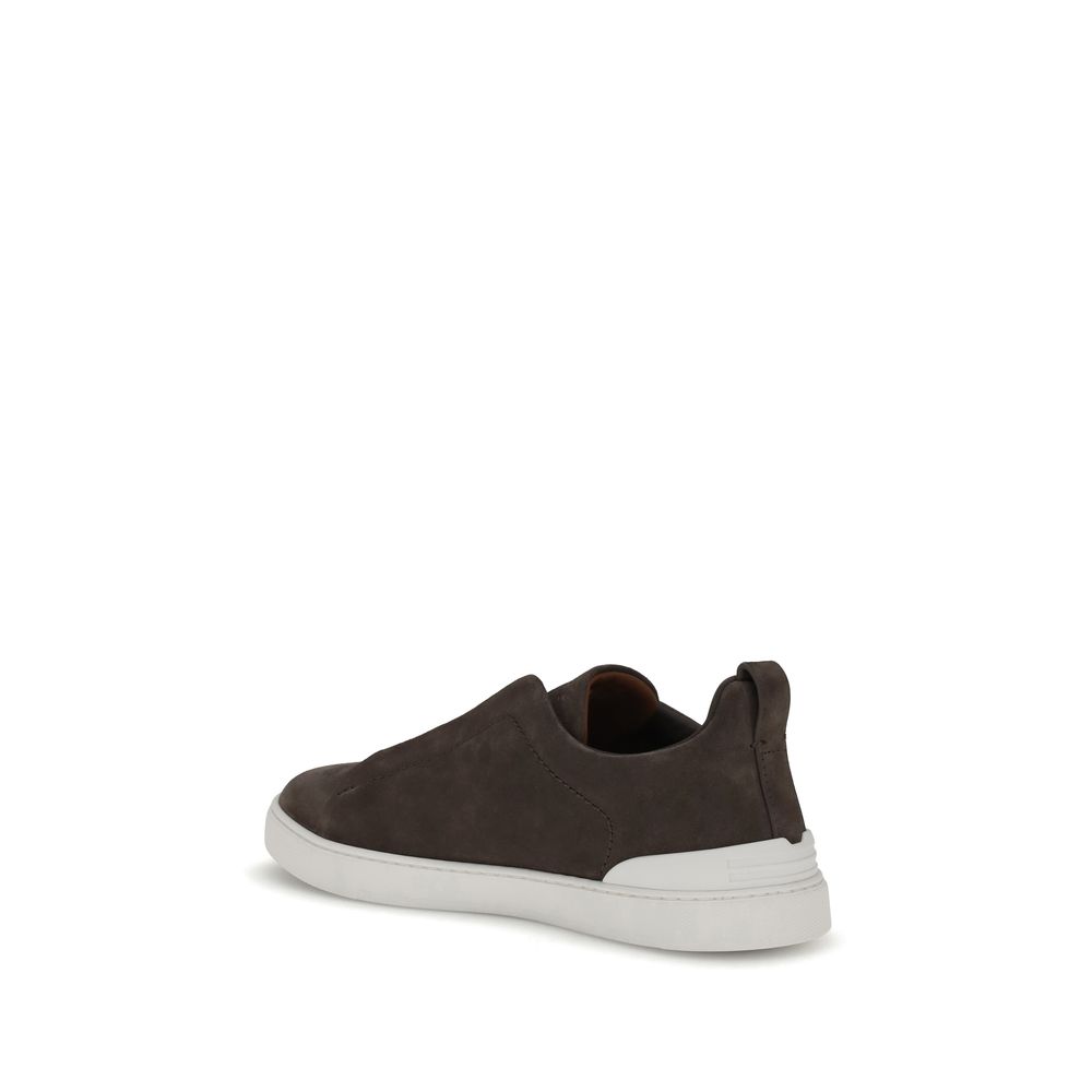 Black Calf Leather Bos Taurus Low Top Sneakers