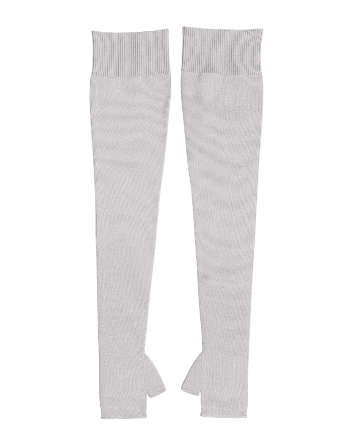 Gray Virgin Wool Knitted Fingerless Men Gloves