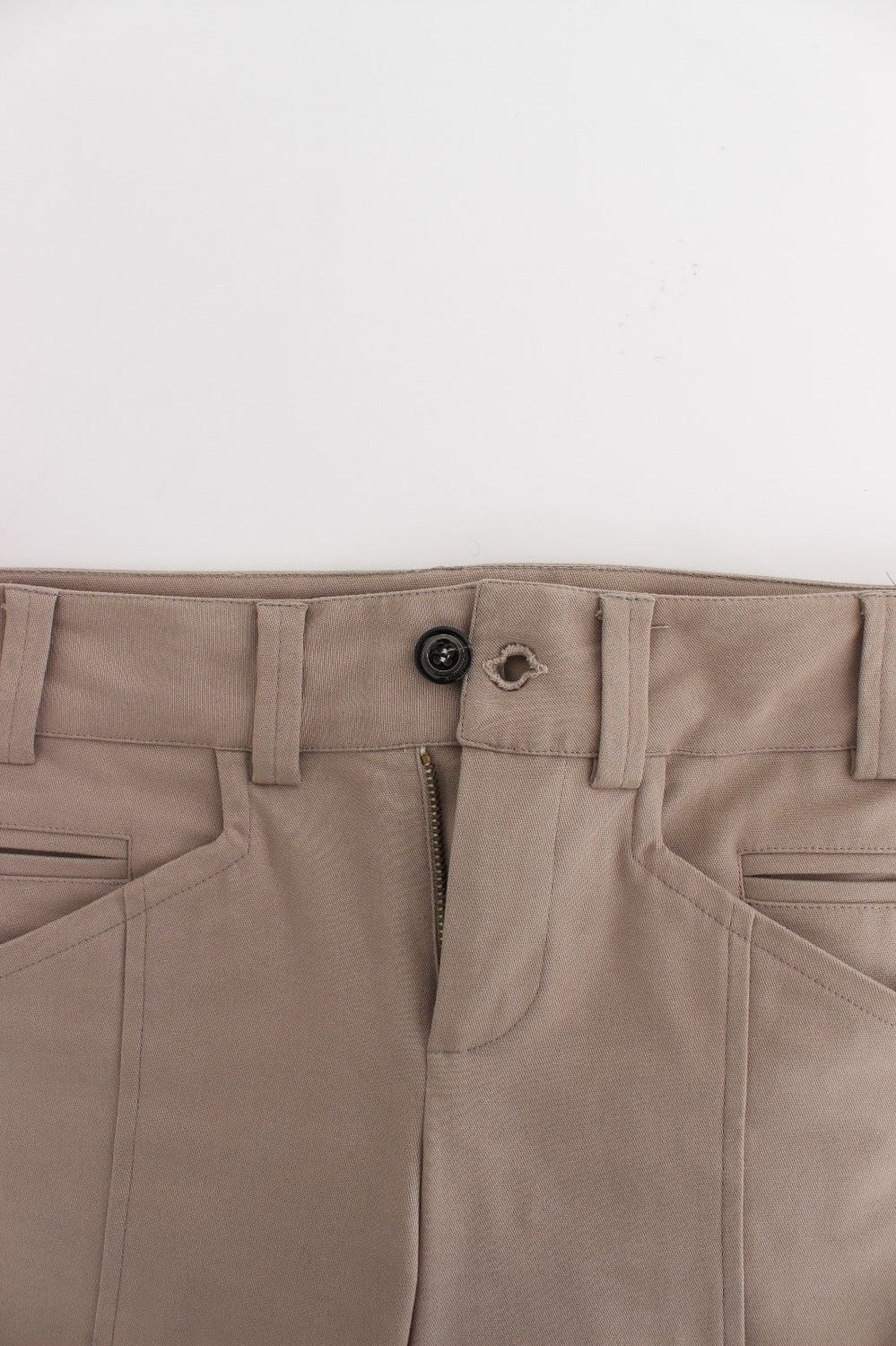 Beige Dress Skinny Slim Straight Chinos Pants