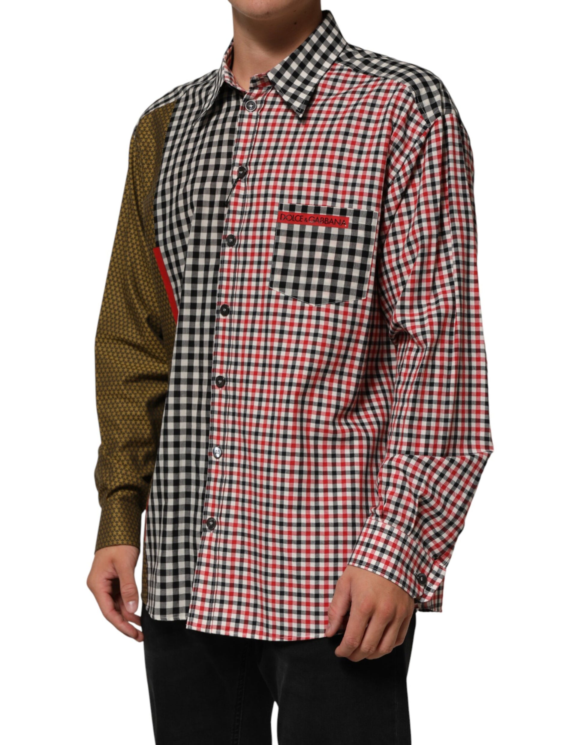 Multicolor Cotton Collared Checkered Shirt