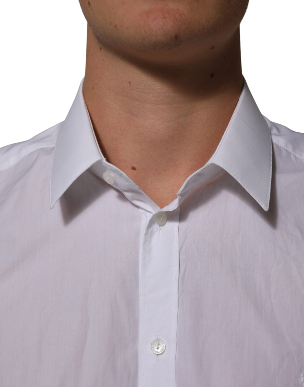 White Cotton Collared Men MARTINI Dress Shirt