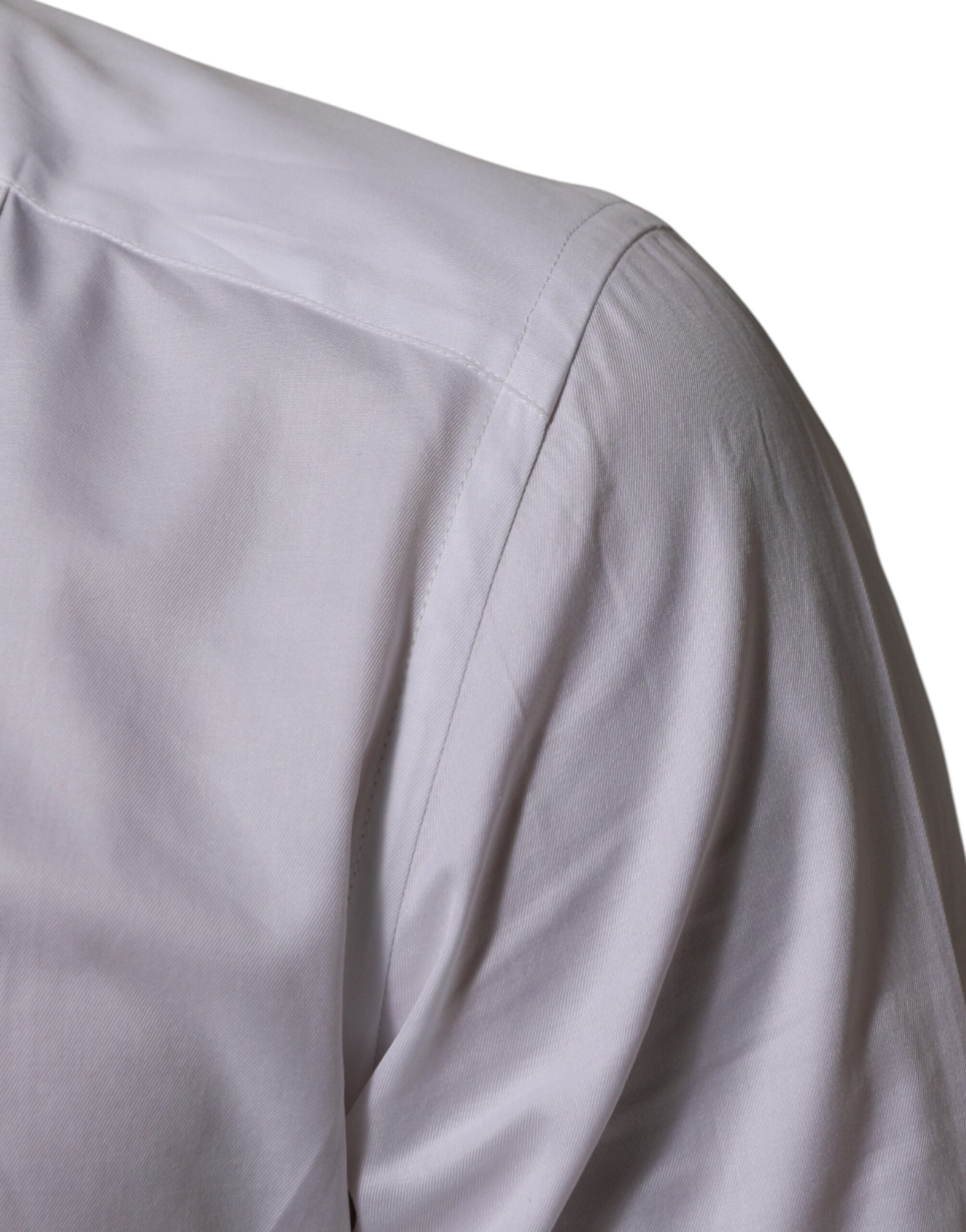 White Cotton Collared Bib GOLD Dress Shirt