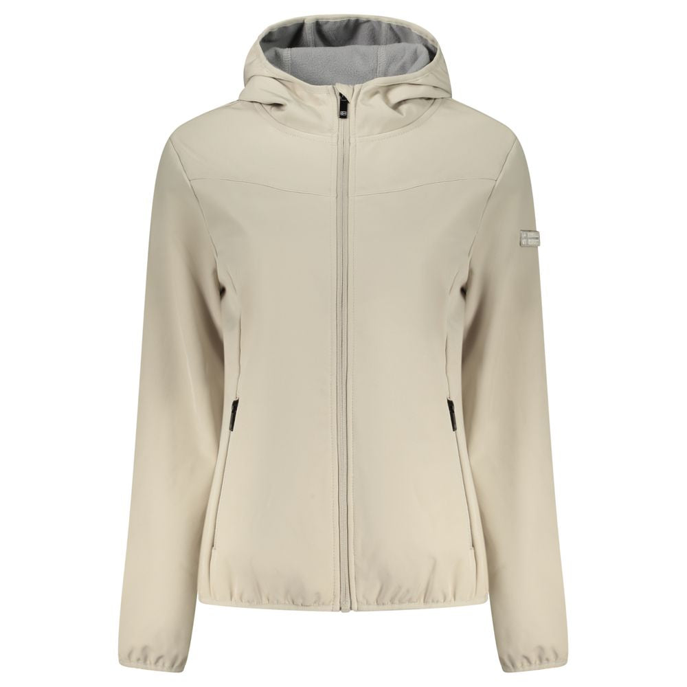 Beige Polyester Women Jacket