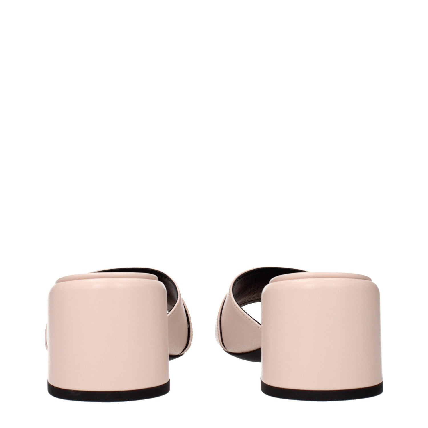 Pink Leather Platform Sandals