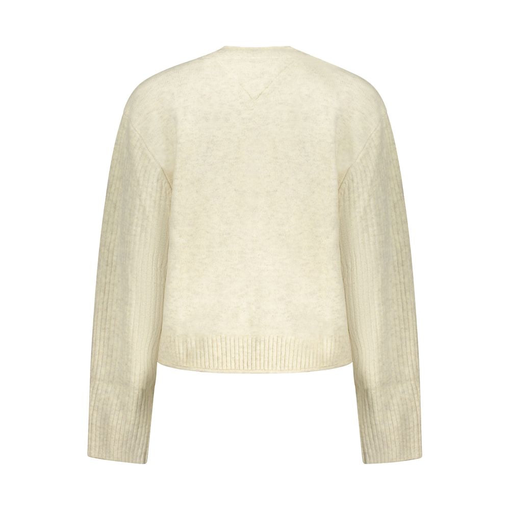 Beige Wool Women Sweater