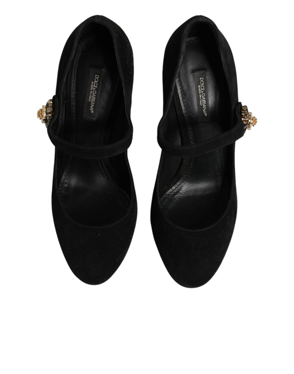 Black Embellsihed High Heels MARY JANES Shoes