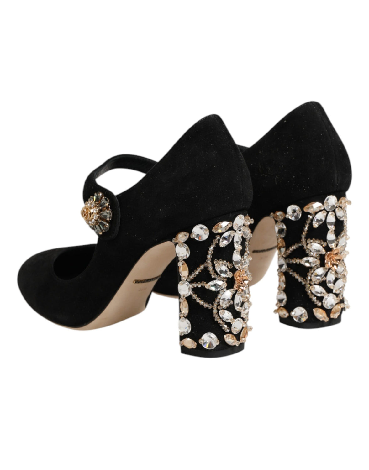 Black Embellsihed High Heels MARY JANES Shoes
