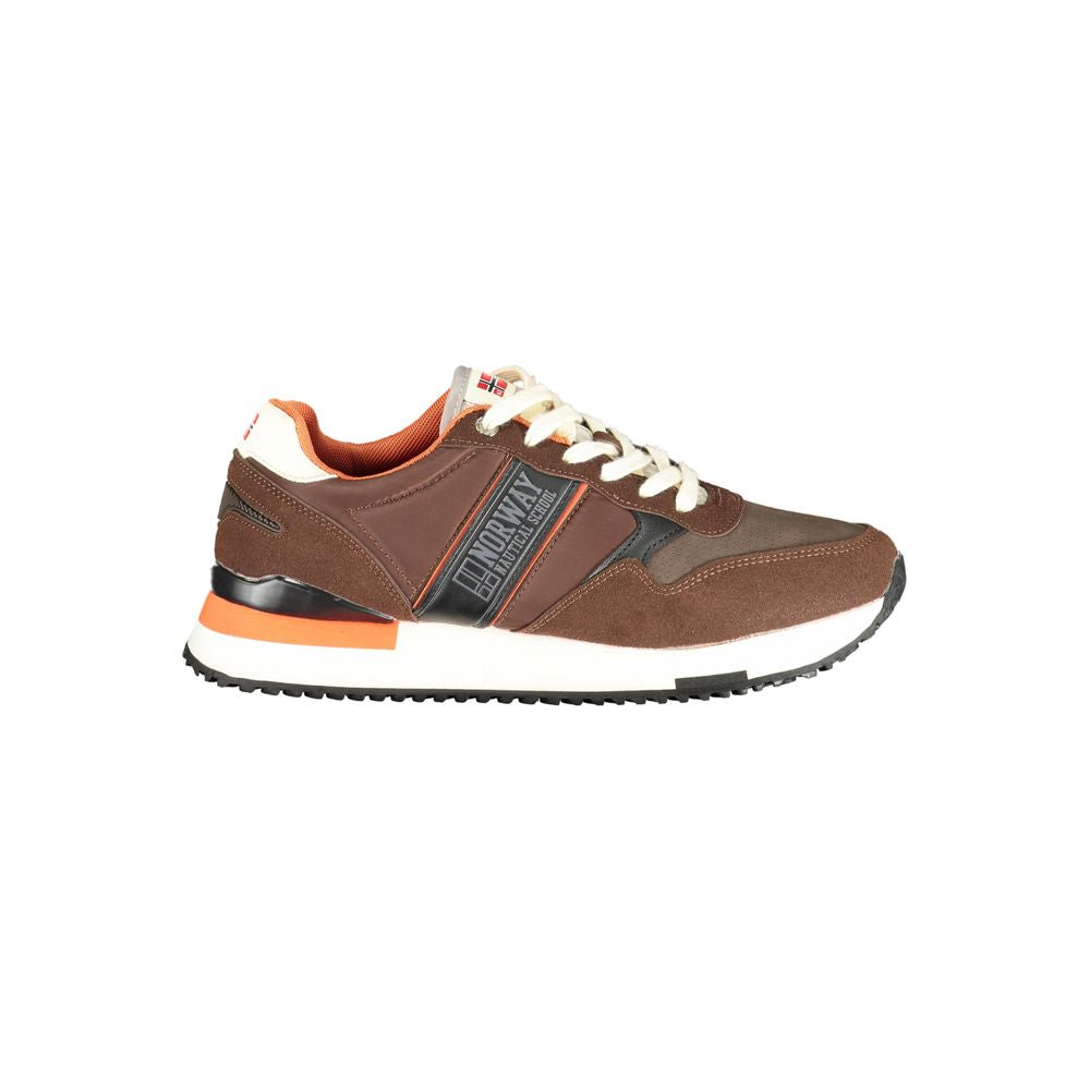 Marrone Polyurethane Men's Sneaker