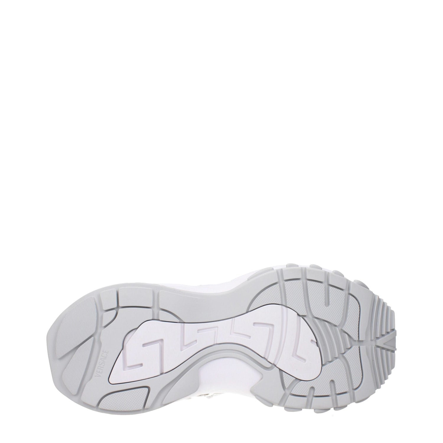 White Fabric Chunky Sneakers