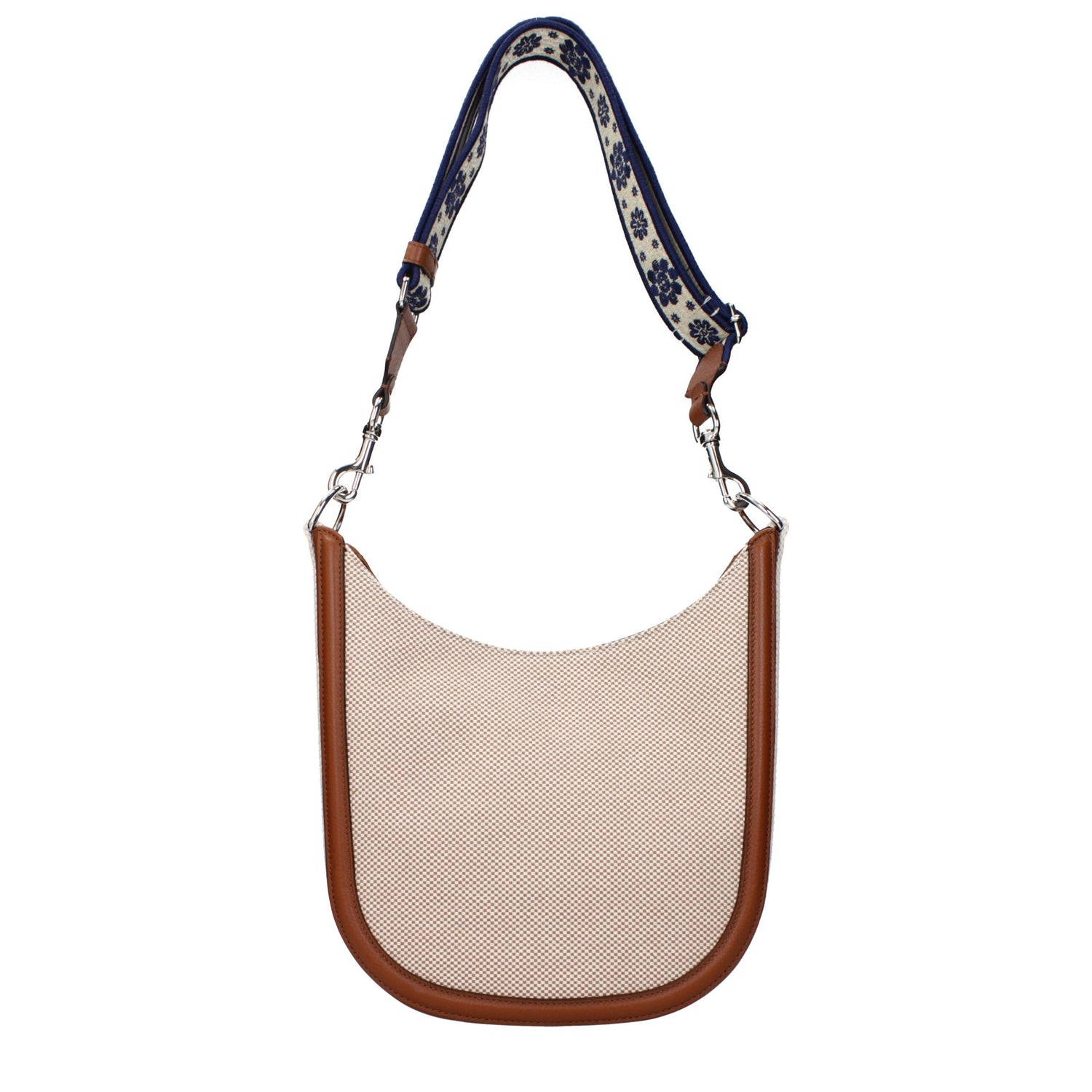 Beige Fabric Crossbody Bag