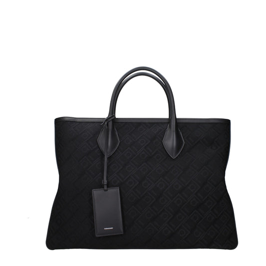 Black Fabric Handbag