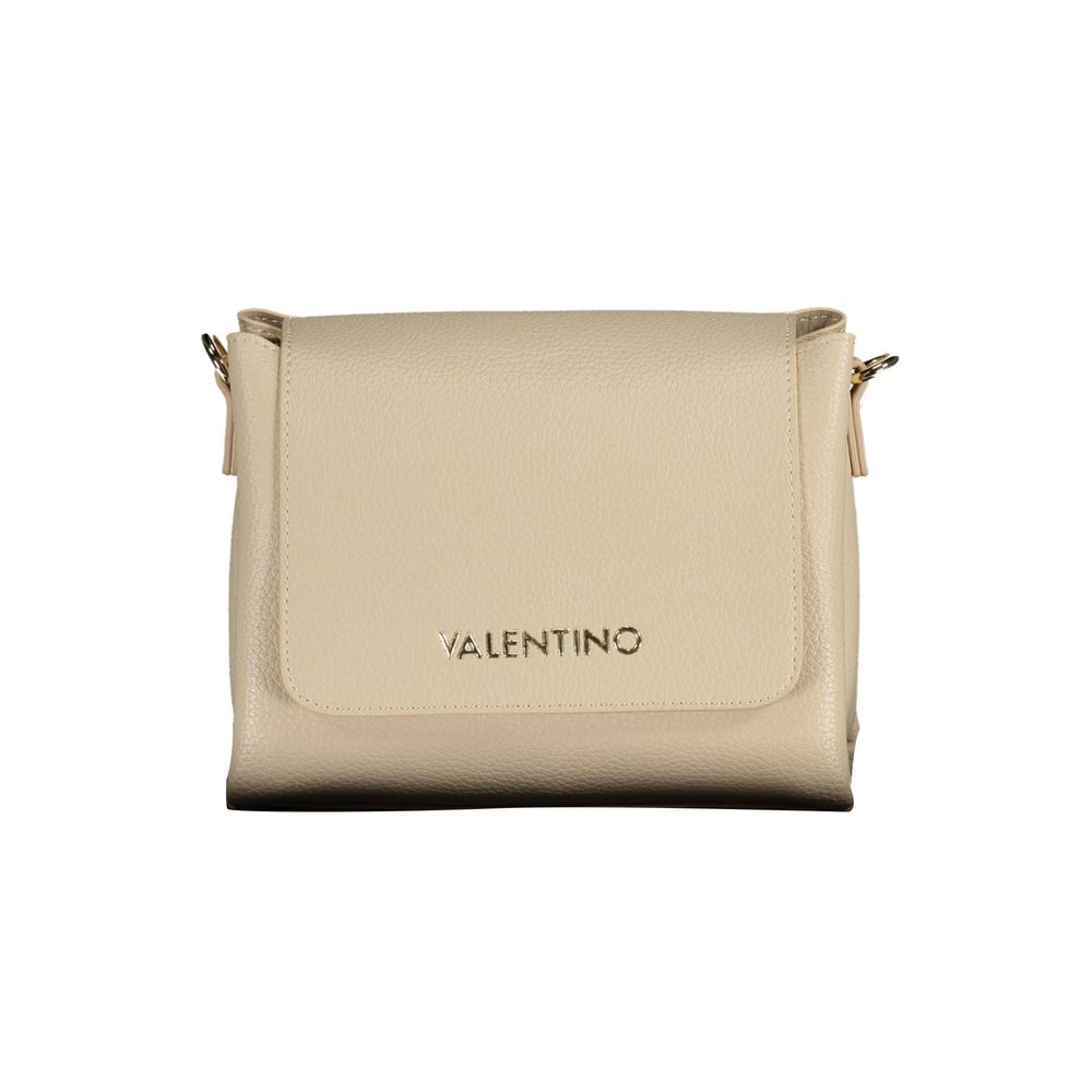Beige Polyurethane Women Handbag