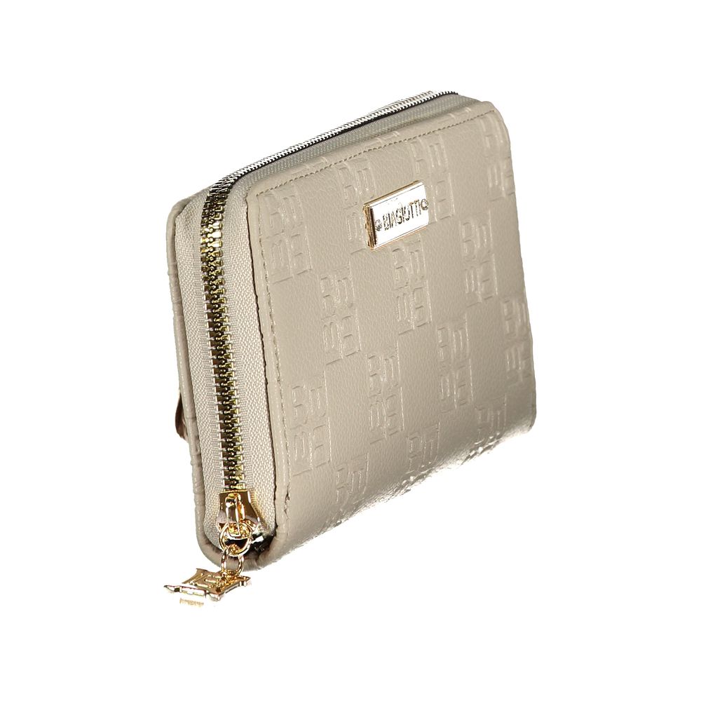 Beige Polyethylene Women Wallet