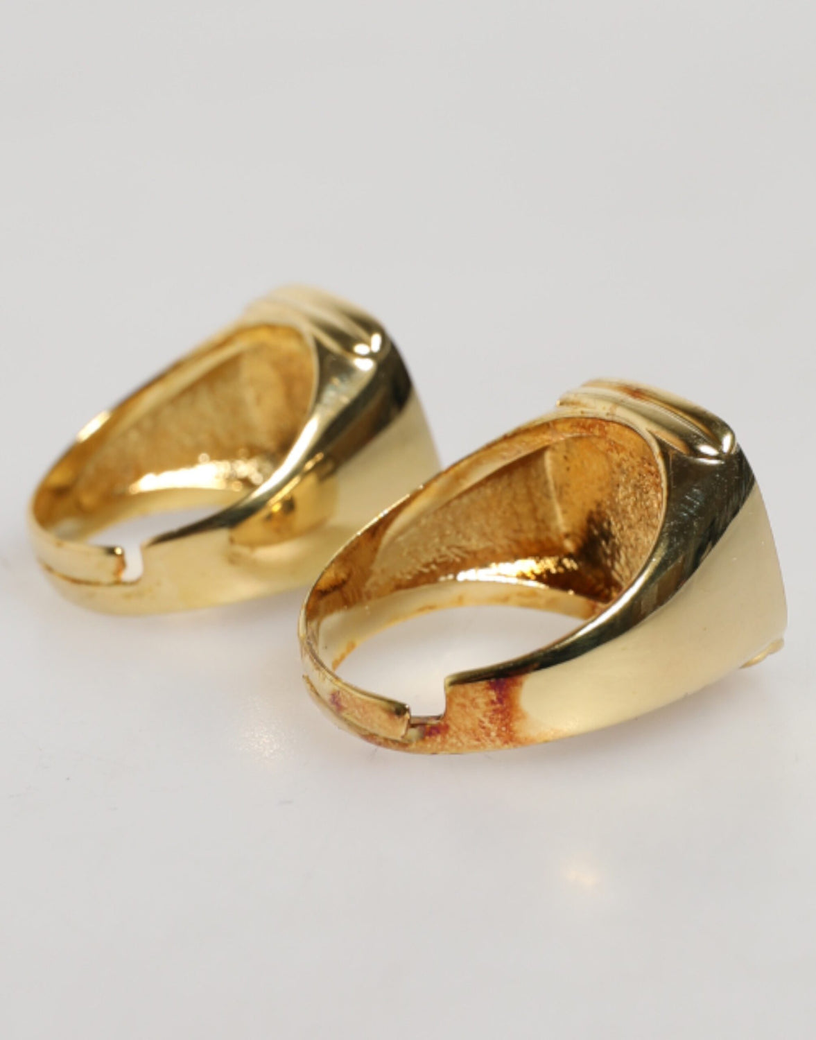 Gold-Tone Real Brass Black Enamel 