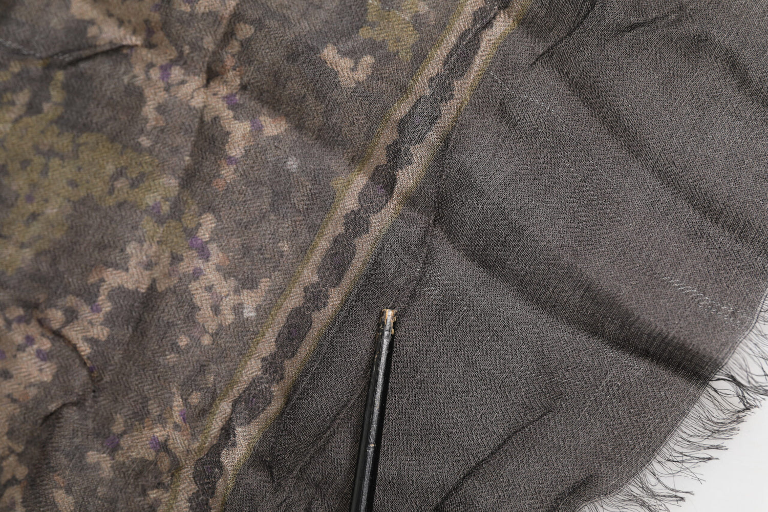 Multicolor Camouflage Fringes Modal Foulard Scarf