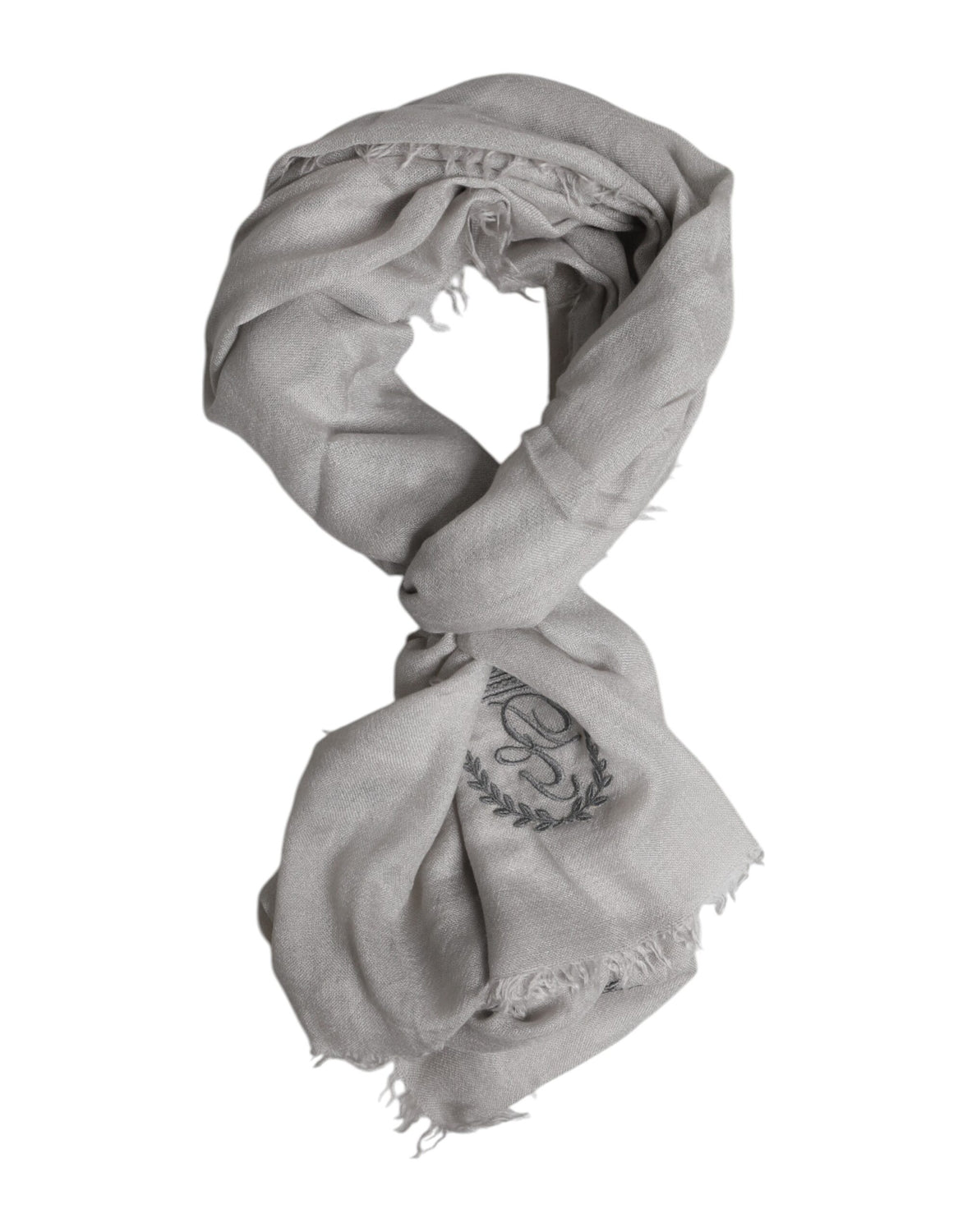Gray Cashmere Knit Fringes Neck Foulard 67cm x200cm Foulard Scarf