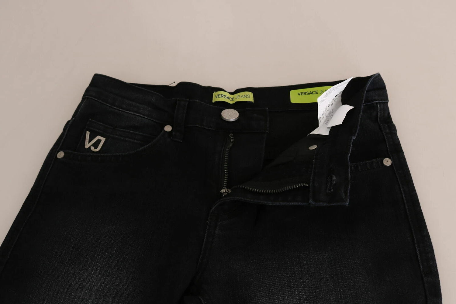 Dark Black Dora Slim Fit Denim Pants