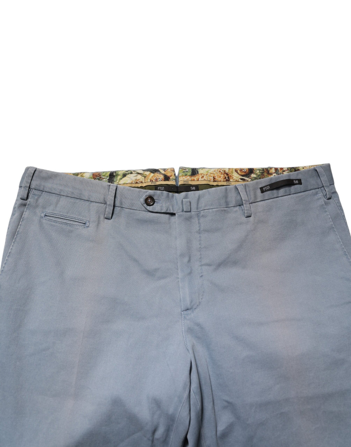 Blue Men Chino Mid Waist Tapered Fit Trouser Pants