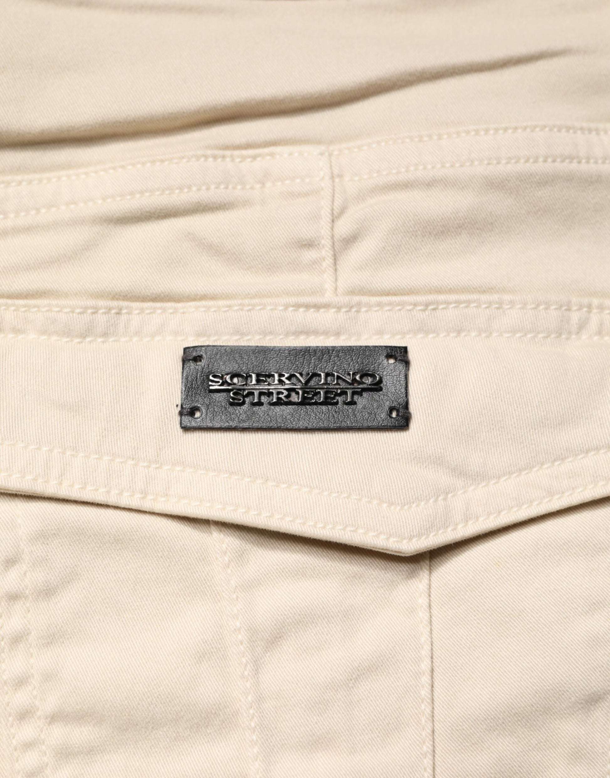 Beige Skinny Fit Mid Waist Men Denim Jeans