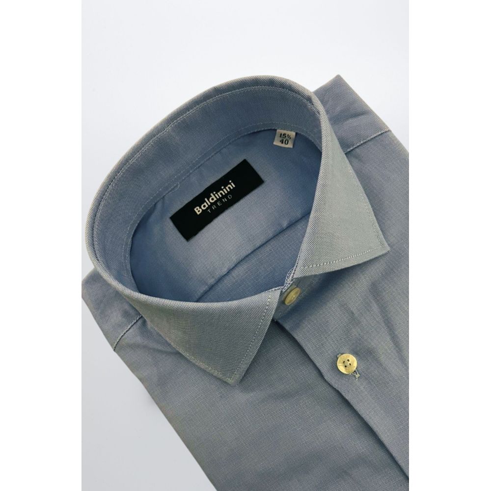 "Light Blue Cotton Men Shirt"