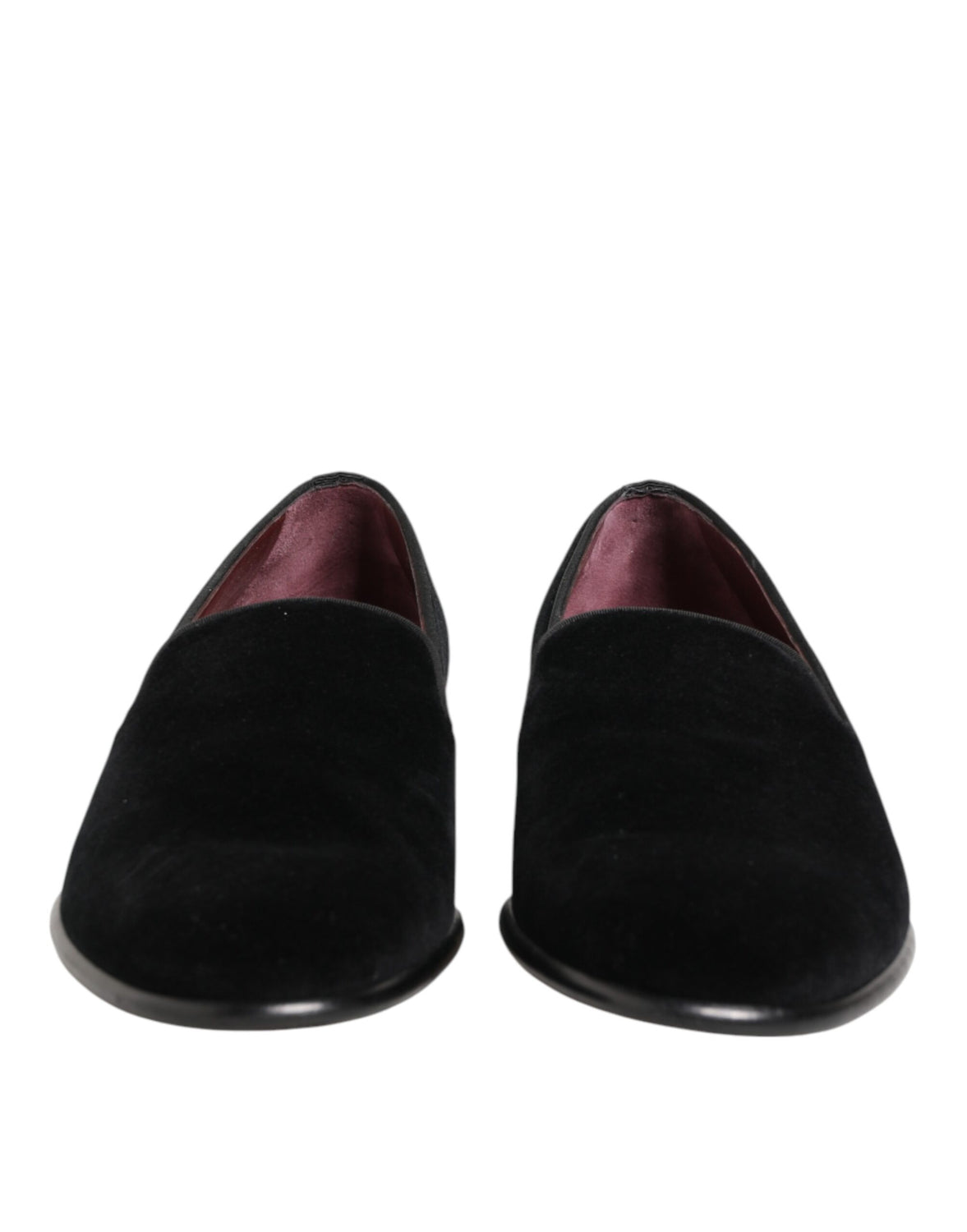 Black Leather Suede Slip On Loafer Dress Shoes