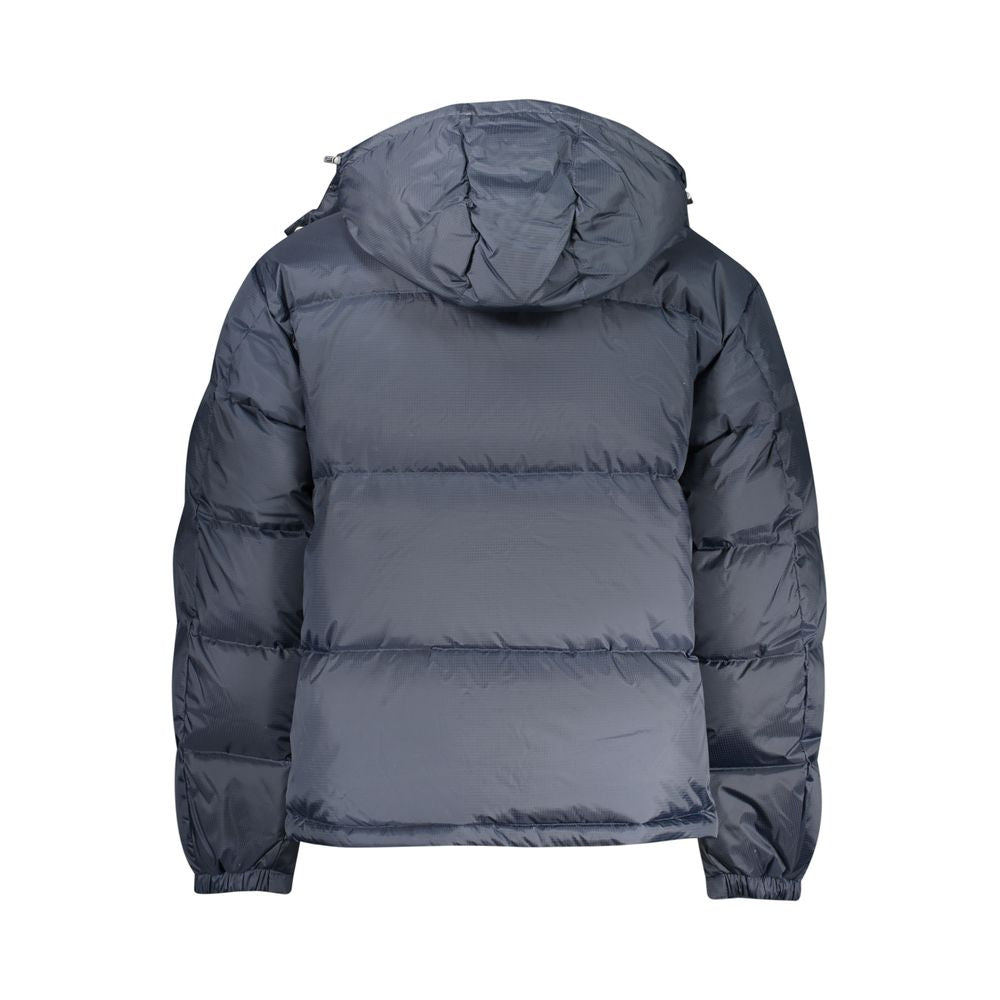 Blue Polyester Men's Jacket