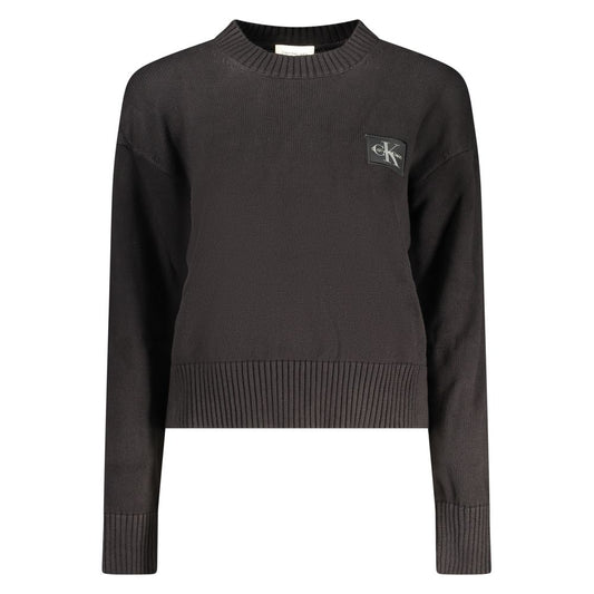 Black Cotton Women Sweater
