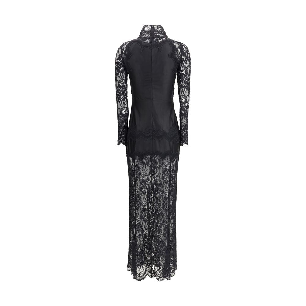 Black Polyamide Long Dress