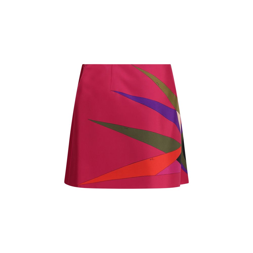 Multicolor Acetate Mini Skirt