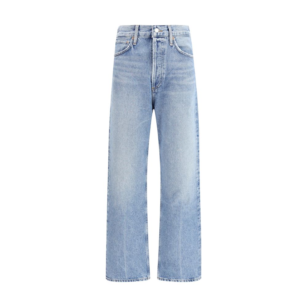 Light Blue Cotton Relaxed Fit Jeans