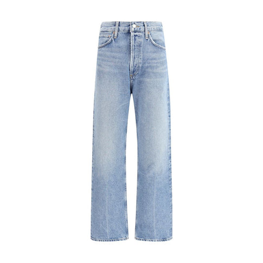 Light Blue Cotton Relaxed Fit Jeans