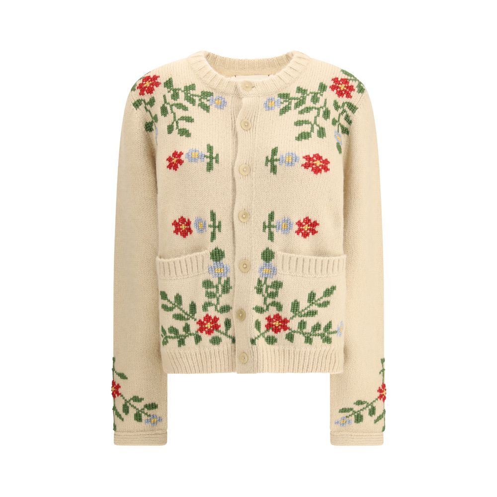 Beige Alpaca Vicugna Pacos Cardigan