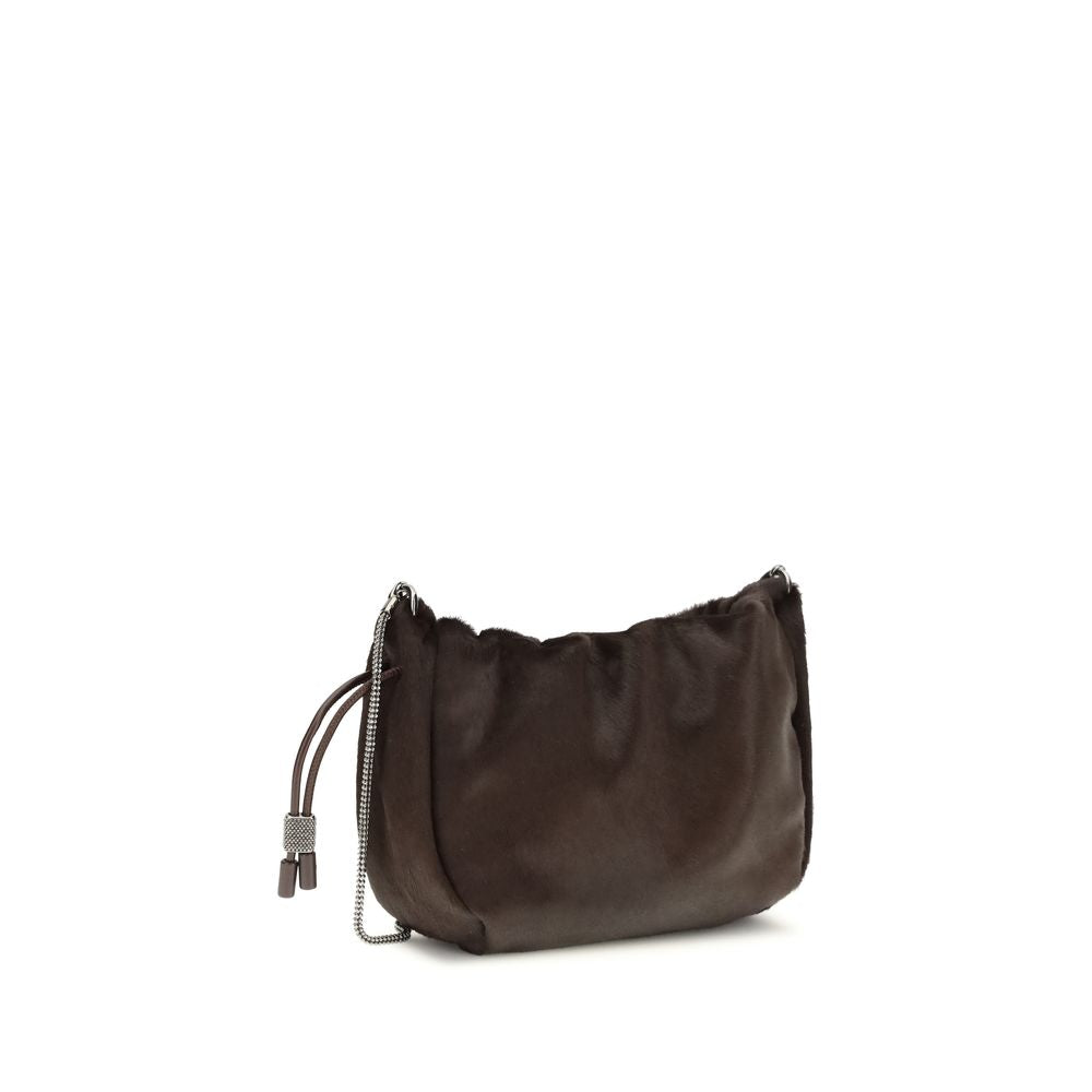 Brown Fur Shoulder Bag