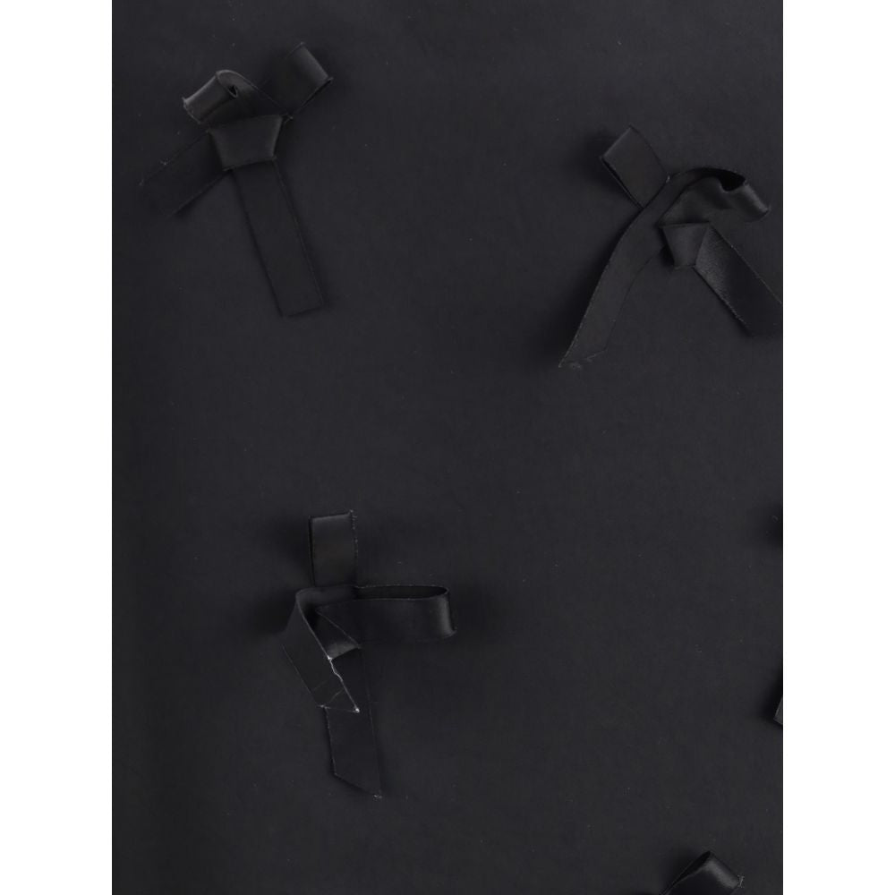 Black Acetate Midi Skirt