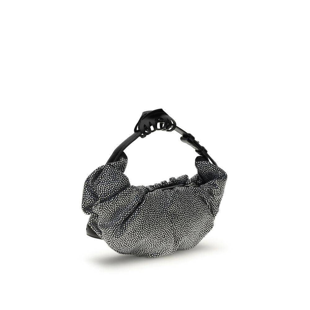 Silver Cotton Shoulder Bag