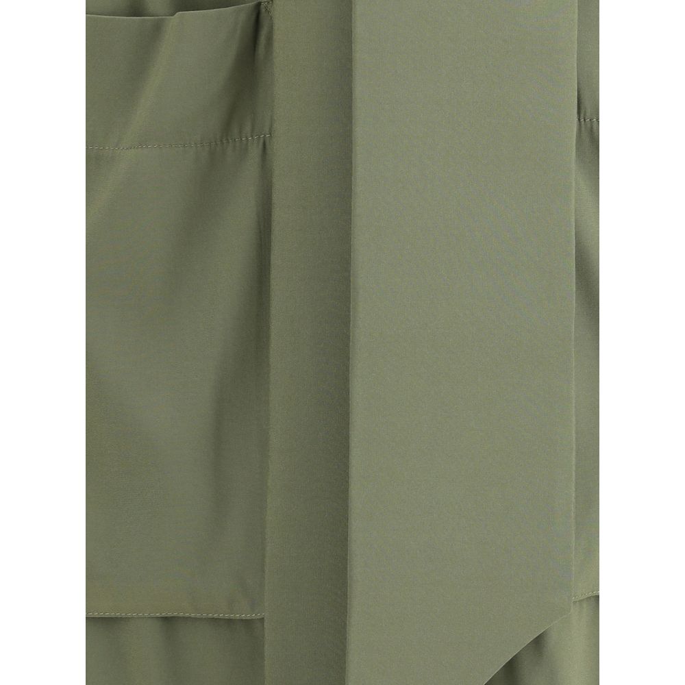 Bicolor Silk Casual Dress