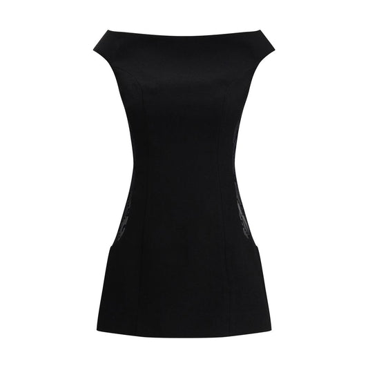 Black Wool Casual Dress