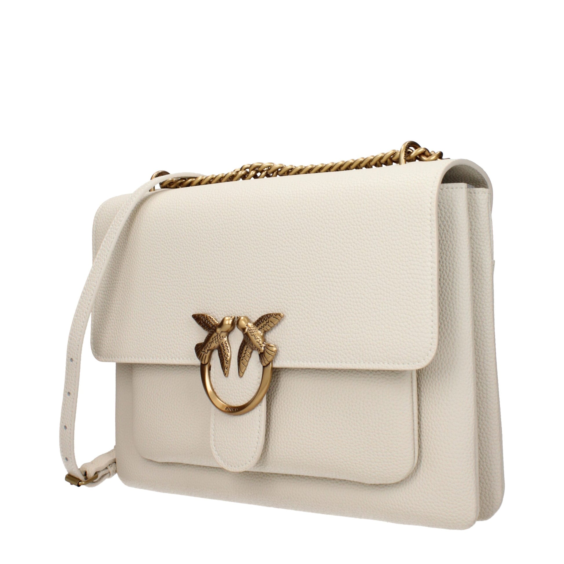 Beige Leather Crossbody Bag