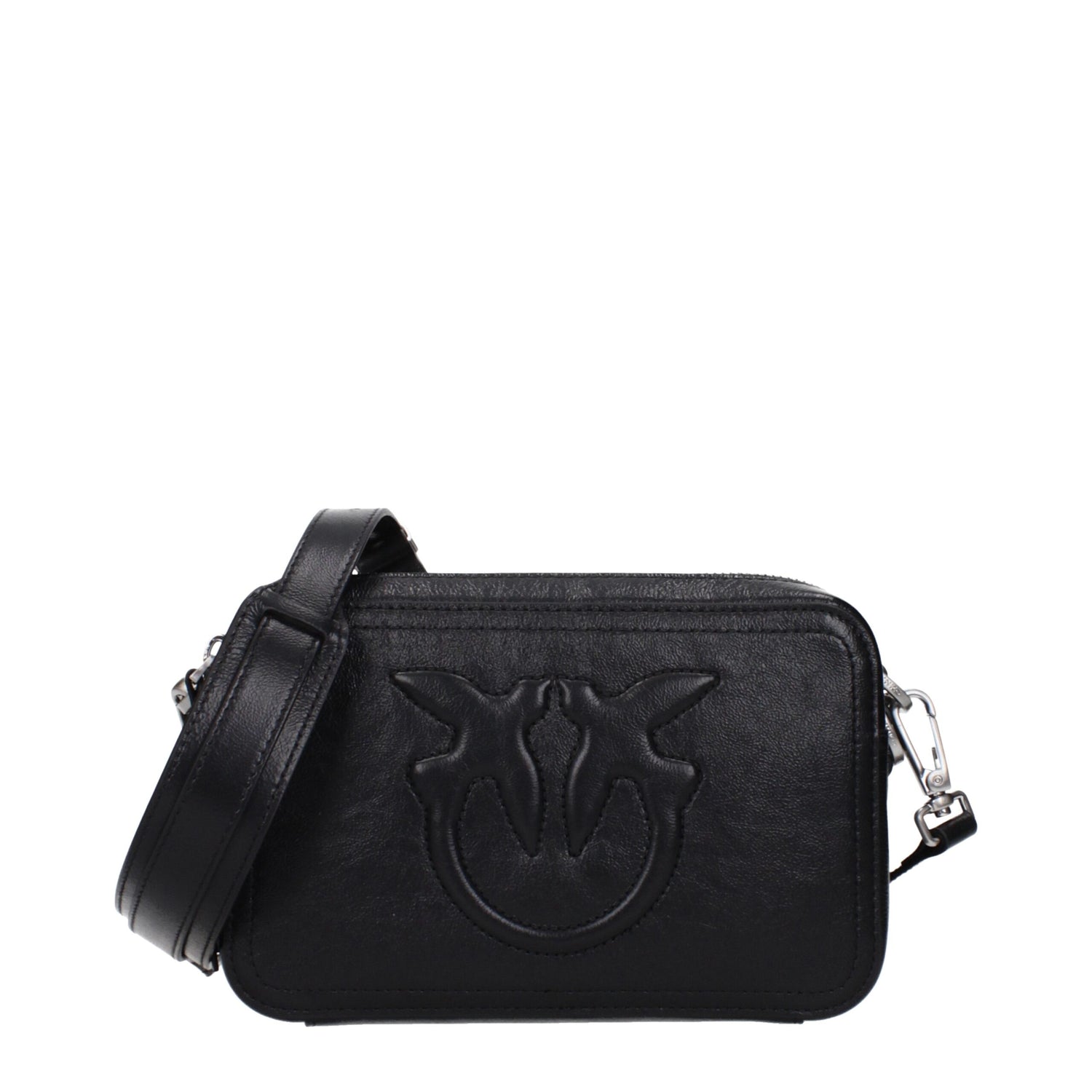 Black Leather Crossbody Bag
