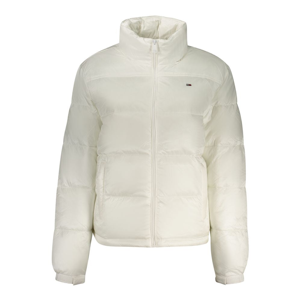 White Polyester Women Jacket
