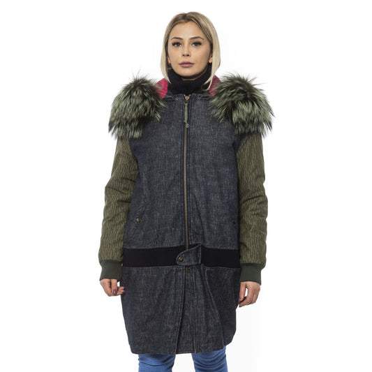 Gray Leather Women Bomber Jacket