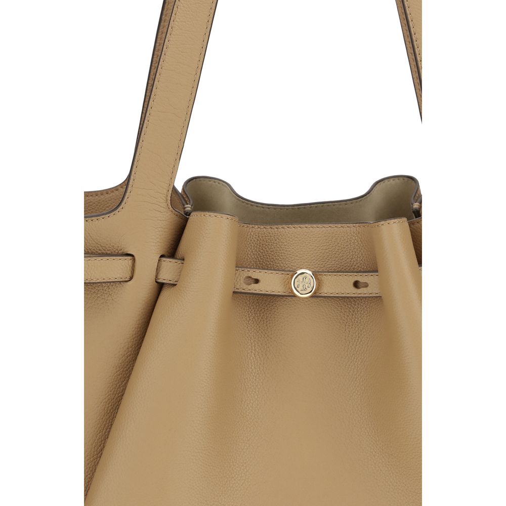 Beige Leather Shoulder Bag
