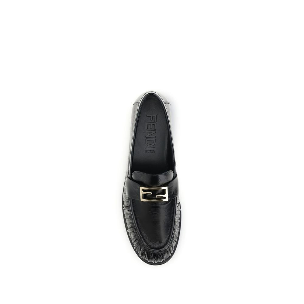 Black Calf Leather Bos Taurus Slip-On Loafers