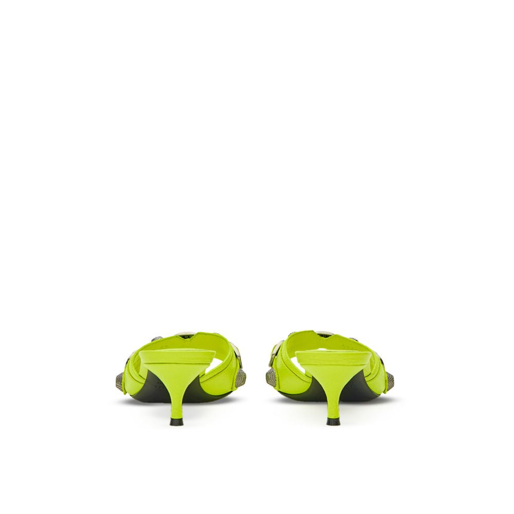 Yellow Leather Mules