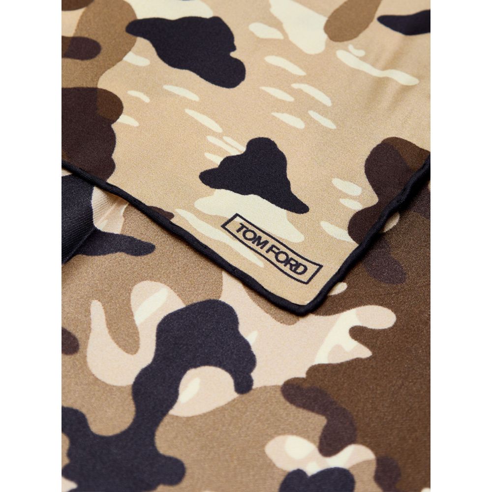Beige Silk Pocket Square