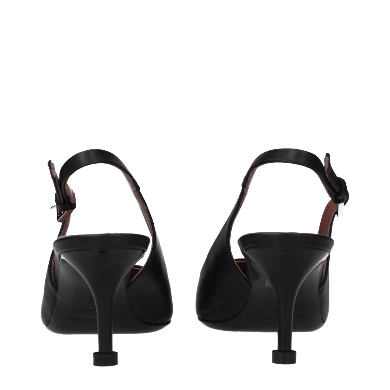 Black Leather Platform Pumps