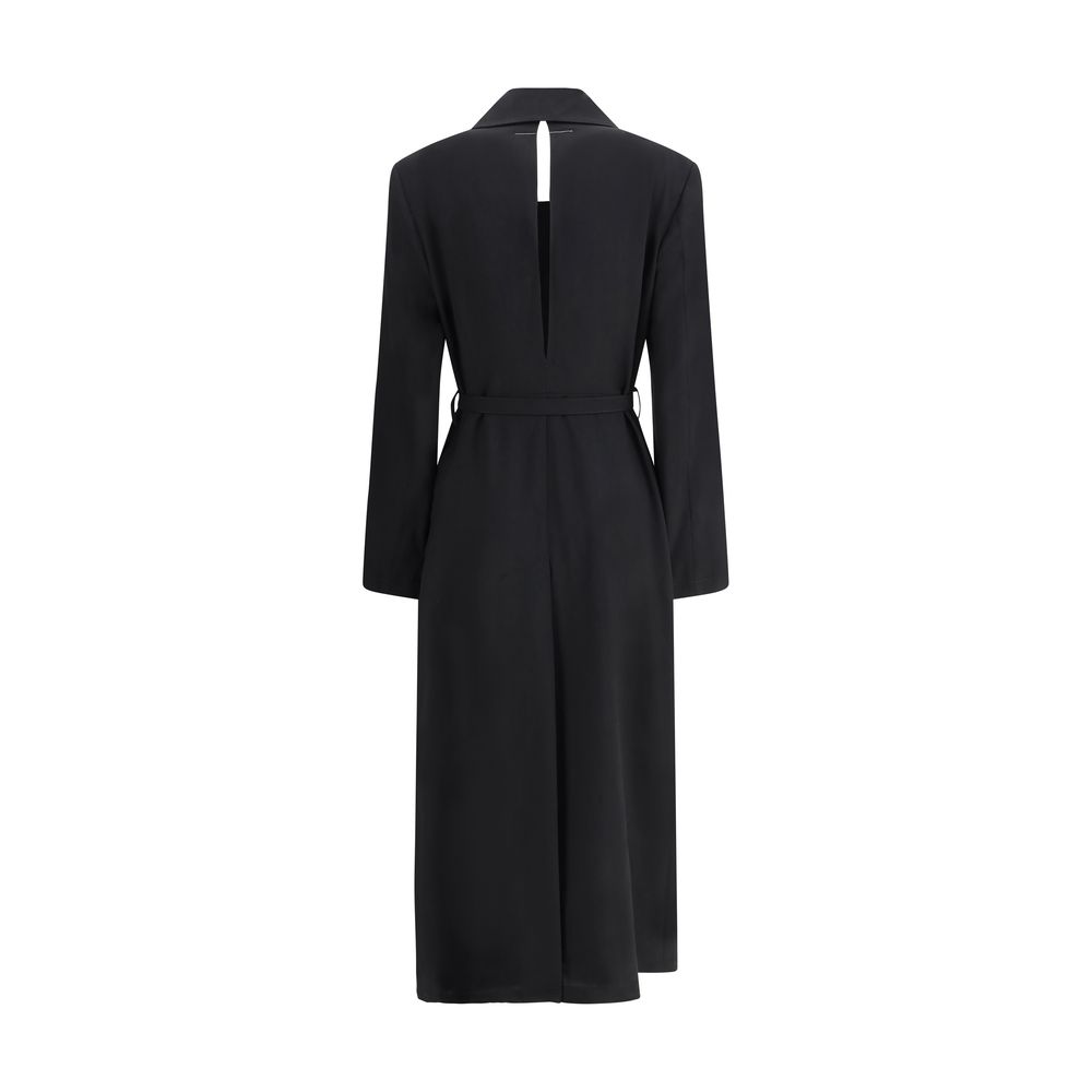 Black Fleece Wool Coat