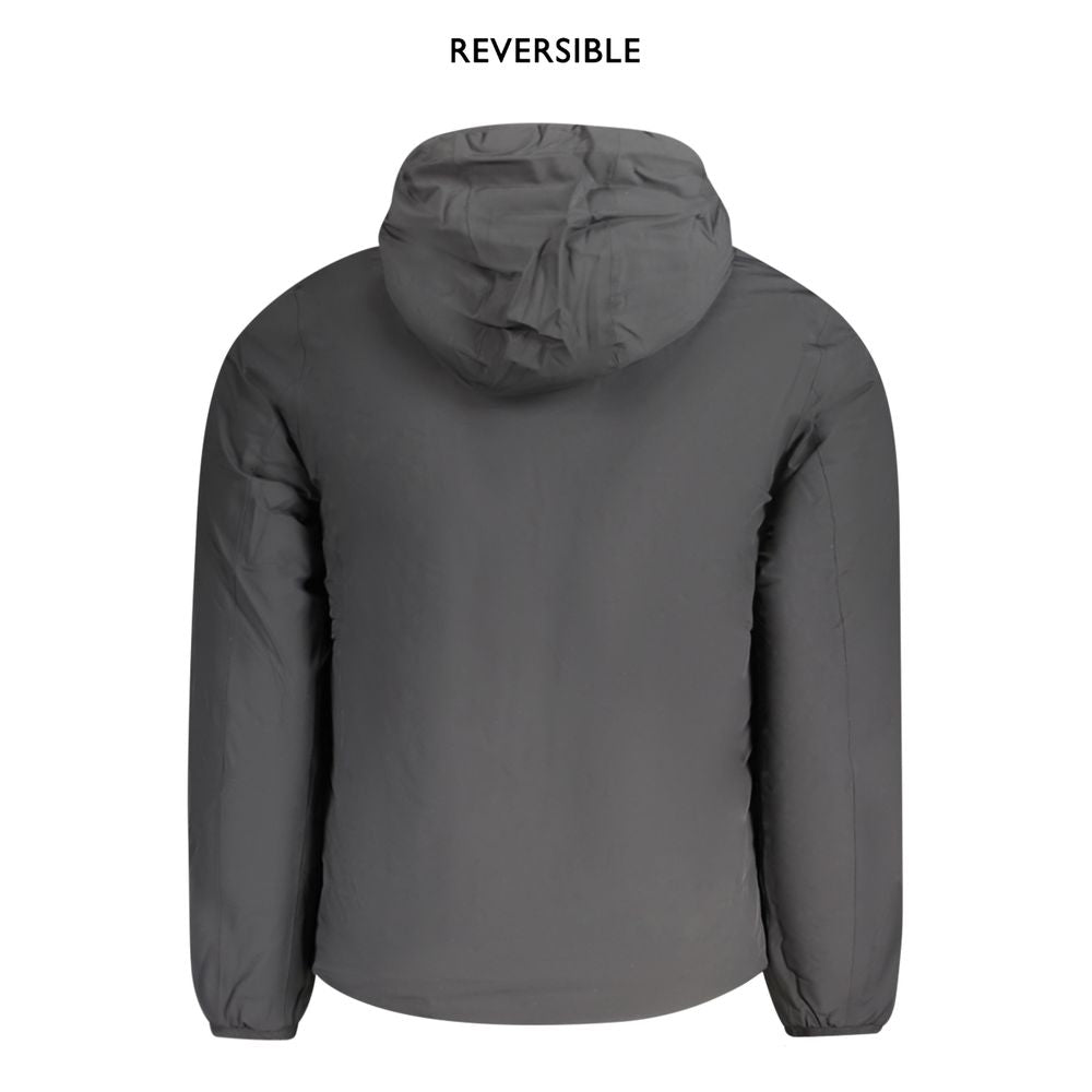 Black Nylon Men's Reversible Jacket