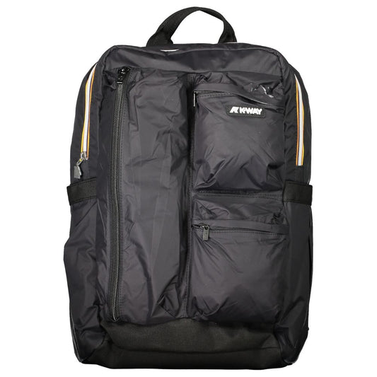 Black Nylon Men Backpack