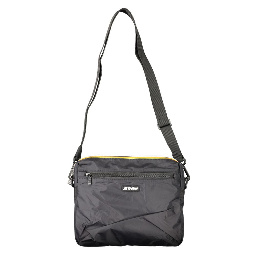 "Black Poliammide Women Bag with Adjustable Shoulder Strap"